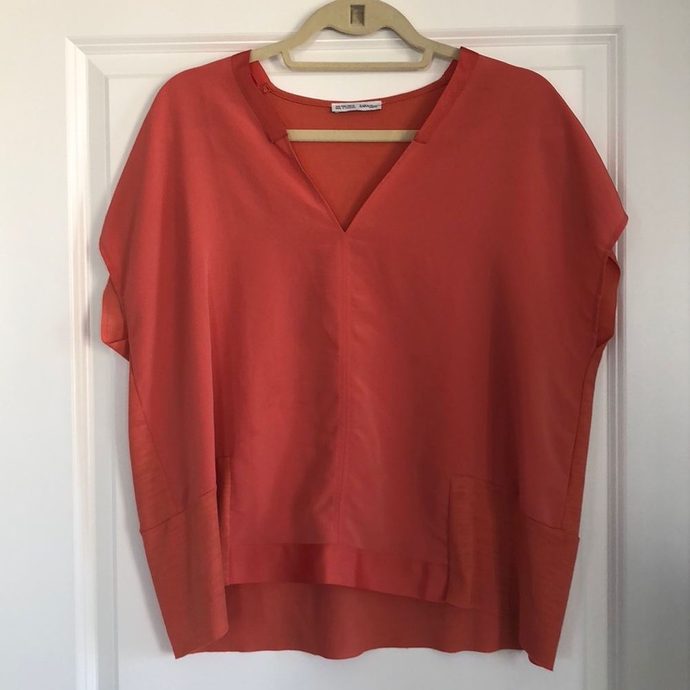 Coral Zara Boxy Top - Size Large